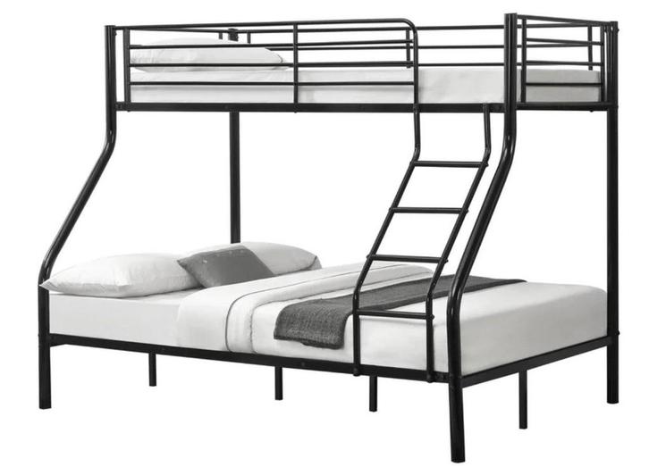Metalen stapelbed Victory 3p Zilver - 140/160x200 cm, Kinderen en Baby's, Kinderkamer | Stapelbedden en Hoogslapers, Nieuw, Verzenden