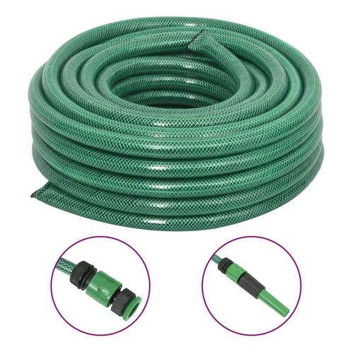 vidaXL Tuinslang met koppelingsset 0,75 50 m PVC groen, Tuin en Terras, Tuinslangen, Nieuw, Verzenden