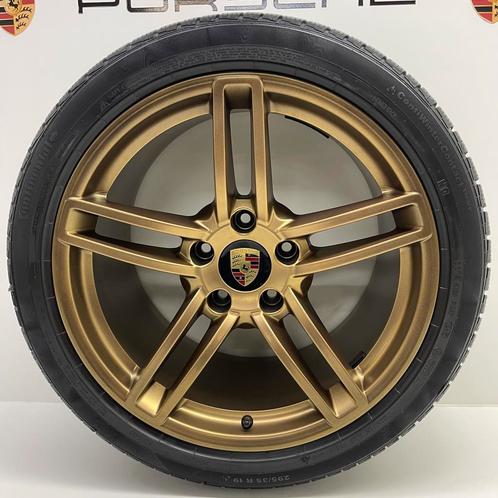 Porsche 991(MK 1) 2S/4S 19 Carrera V Brons met winterbanden, Auto-onderdelen, Banden en Velgen, 19 inch, Winterbanden, 295 mm