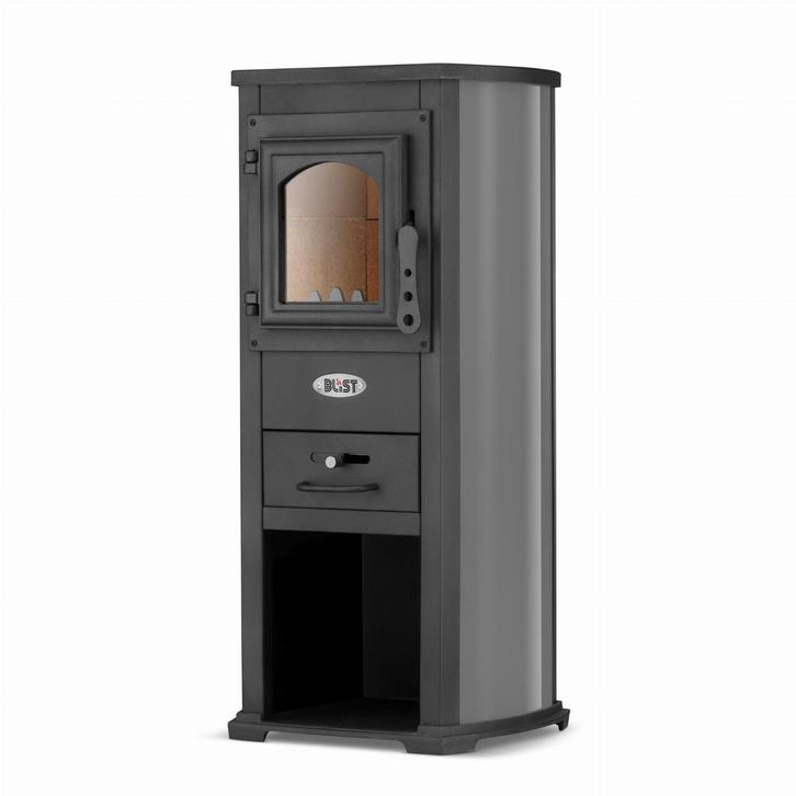 Design Houtkachel | Staal/Gietijzer | OP=OP, Doe-het-zelf en Verbouw, Verwarming en Radiatoren, 800 watt of meer, Hoog rendement (Hr)