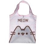 Opvouwbaar tasje Meow Kat - Roze en Witte Strepen - 55x37cm, Nieuw, Ophalen of Verzenden