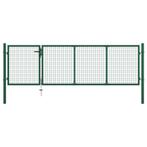 vidaXL Poort 350x100 cm staal groen, Verzenden, Nieuw