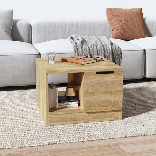vidaXL Salontafel 50x50x36 cm bewerkt hout sonoma, Huis en Inrichting, Tafels | Salontafels, 50 tot 100 cm, Nieuw, Overige houtsoorten