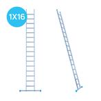 Eurostairs Ladder enkel recht 1x16 sporten, Verzenden, Nieuw, Ladder