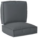 vidaXL Pallet Kussen Set 2 pcs Antraciet 50 x 50 x 12 cm, Huis en Inrichting, Verzenden, Nieuw