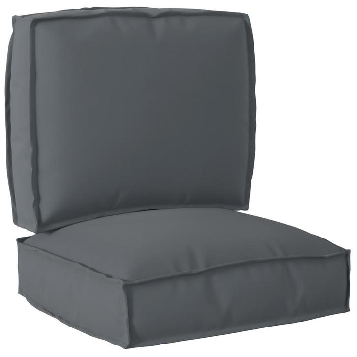 vidaXL Pallet Kussen Set 2 pcs Antraciet 50 x 50 x 12 cm, Huis en Inrichting, Woonaccessoires | Kussens, Nieuw, Verzenden