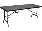 Veiling - ERRO Vouwtafel 180x74cm - zwart, Tuin en Terras, Nieuw