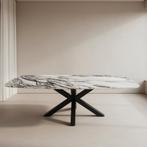 Quartz Calacatta Monet eettafel met matrix poot 200x90, Huis en Inrichting, Tafels | Eettafels, Nieuw