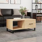 vidaXL Salontafel 90x50x40 cm bewerkt hout sonoma, Huis en Inrichting, Tafels | Salontafels, 50 tot 100 cm, Verzenden, Nieuw, 50 tot 100 cm