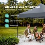 2dekans | LifeGoods Partytent - Opvouwbaar - 3x6 m - Easy Up, Ophalen of Verzenden, Zo goed als nieuw