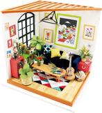 Robotime Dollhouse Kit-Locuss Sitting Room met LED lamp..., Hobby en Vrije tijd, Modelbouw | Overige, Verzenden, Nieuw