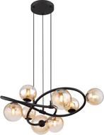 2dekans | Globo - hanglamp - Tuberius - messing zwart - glas, Ophalen of Verzenden, Zo goed als nieuw