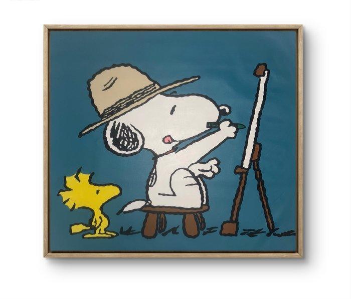 isem (1985) - Snoopy X Van gogh ( size XL 90x80cm 100% hand, Antiek en Kunst, Kunst | Schilderijen | Modern