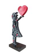 RAVI - Banksywood Heart red doodle pop, Antiek en Kunst, Kunst | Schilderijen | Modern