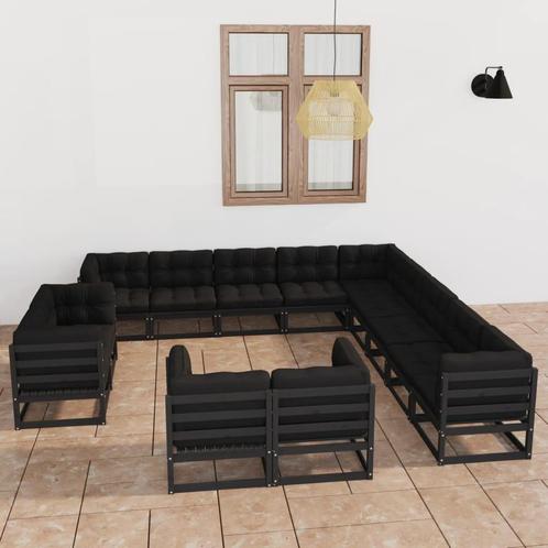 vidaXL 13-delige Loungeset met kussens massief grenenhout, Tuin en Terras, Tuinsets en Loungesets, Loungeset, Nieuw, Verzenden