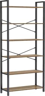 Vasagle - boekenkast - kast - hoogte 186 cm - 6 niveaus -, Huis en Inrichting, Kasten | Ladekasten, Verzenden, Nieuw