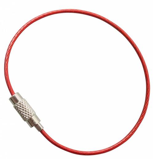 Staaldraad 150 mm armband Staaldraad sleutelring Rood, Doe-het-zelf en Verbouw, IJzerwaren en Bevestigingsmiddelen, Verzenden
