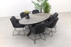 Taste Belmond/Silva houtlook 240x115 cm. ovale tuinset -, Tuin en Terras, Tuinsets en Loungesets, Verzenden, Nieuw, Rvs, Tuinset