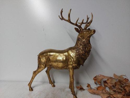 Beeld, hert staande 55 cm - 55 cm - polyresin, Antiek en Kunst, Kunst | Designobjecten