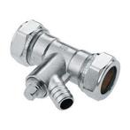 BONFIX Knel vertinde rechte koppeling met aftap 22 x 22 mm, Doe-het-zelf en Verbouw, Buizen en Afvoer, Ophalen of Verzenden, Nieuw