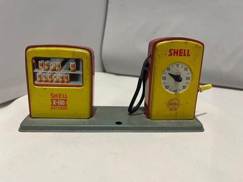 Gama - Blikken speelgoed - Shell X-100 Motoroel benzinepomp, Antiek en Kunst, Antiek | Speelgoed