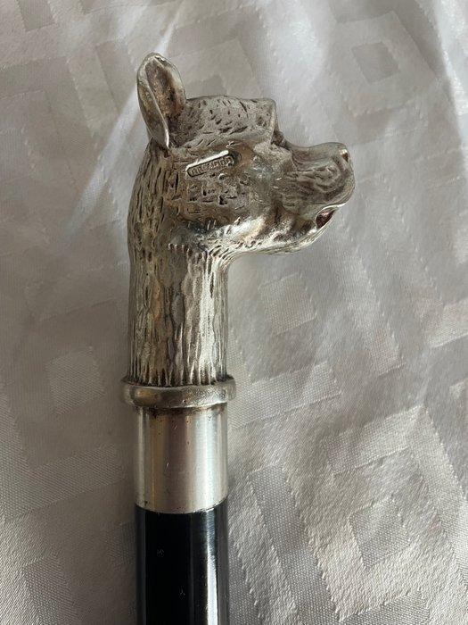 Wandelstok - Jachthond - Arg. 1000 - hout - brons - Geen, Antiek en Kunst, Curiosa en Brocante