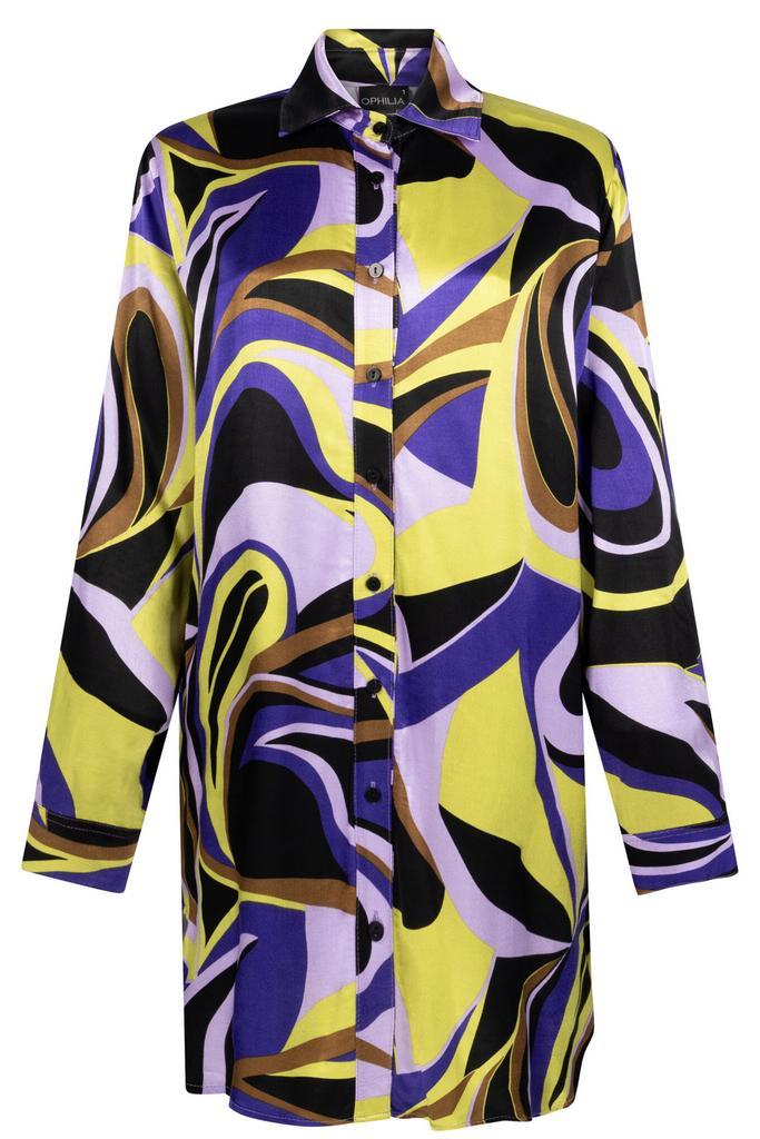 Ophilia blouse Jazz print satijn Maat:, Kleding | Dames, Blouses en Tunieken, Overige kleuren, Nieuw, Verzenden