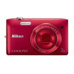 Nikon Coolpix S3500 Digitale Compact Camera - Rood, Verzenden, Zo goed als nieuw