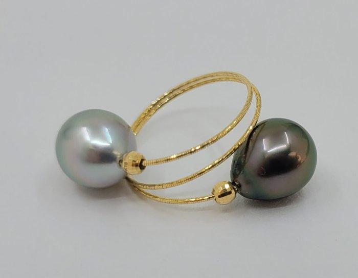 Ring - 18 karaat Geel goud - 8mm Tahitiaanse parels, Sieraden, Tassen en Uiterlijk, Ringen