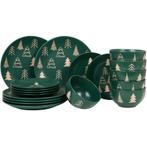 Kerstserviesset met kerstboom - groen - 18-delig |, Diversen, Kerst, Verzenden, Nieuw