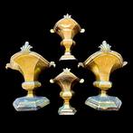 Set van vier wandhouders voor palmbladeren - Messing -