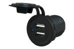 Power Line Contactdoos USB Lader 2x2.4A, Caravans en Kamperen, Nieuw
