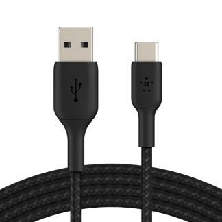 Apple oplaadkabel | USB C 2.0 | 2 meter (Nylon, Zwart), Computers en Software, Pc- en Netwerkkabels, Nieuw, Verzenden