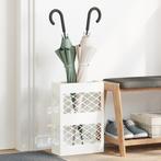 vidaXL Paraplu Standaard Rooster met opslag Wit 28 x 12 x 41, Verzenden, Nieuw