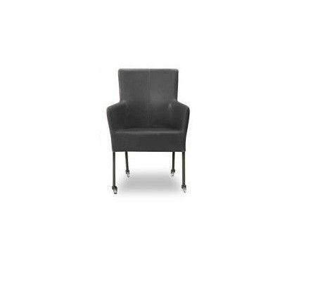 Eetkamerstoel Suske - eetkamerstoelen - Zwart, Huis en Inrichting, Stoelen, Zwart, Nieuw, Leer