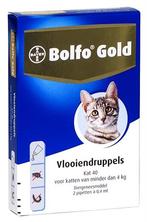 Bolfo Gold Kat Vlooiendruppels - 40 2 PIPET (42920), Verzenden, Nieuw