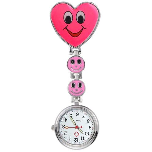 Fako® - Verpleegstershorloge - Hart Smile - Roze, Sieraden, Tassen en Uiterlijk, Horloges | Dames, Verzenden