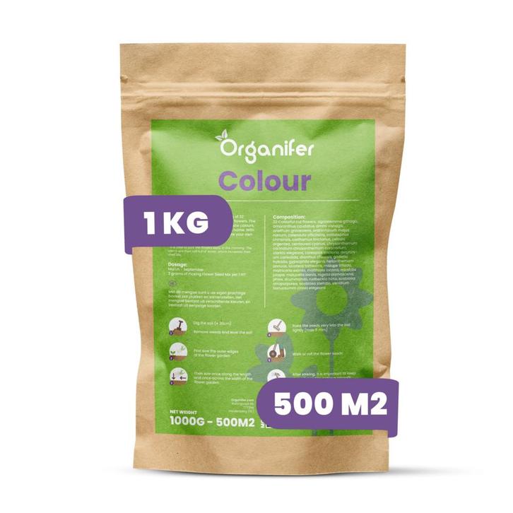 Plukbloemen mengsel – Colour – 32 soorten Snijbloemen (1 kg, Tuin en Terras, Bloembollen en Zaden, Zaad, Gehele jaar, Volle zon