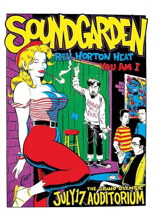 Posters - Poster Soundgarden - Grand Olympic, Verzamelen, Muziek, Artiesten en Beroemdheden, Zo goed als nieuw, Verzenden