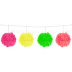 Gekleurde Slinger Pompon Neon 3m, Verzenden, Nieuw