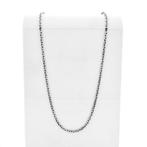 Zilveren fantasieschakel ketting, Ophalen of Verzenden, Gebruikt, Overige kleuren, Zilver