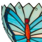 Tiffany vlinder wandlamp - B 25 CM x H 14 CM (Art. 8251), Verzenden, Nieuw