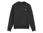 Fred Perry - Crew Neck Sweatshirt -  Zwarte Sweater - S, Nieuw