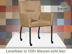 Leren eetkamerstoel Lucky - Kenia Taupe (taupe/bruin), Nieuw, Leer, Ophalen of Verzenden, Eén