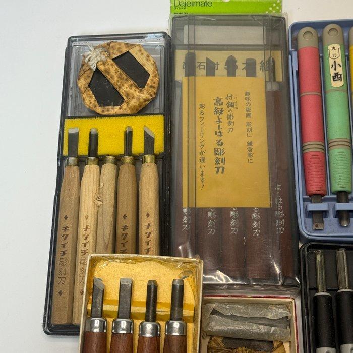 various - Speelgoed 64 Vintage Japanese Woodcut Chisels –, Antiek en Kunst, Antiek | Speelgoed