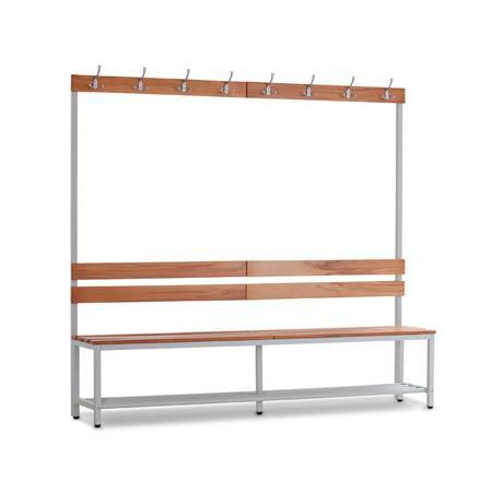 (MDK-107602) CH KB200B Kleedkamerbank met 8 kledinghaken..., Huis en Inrichting, Woonaccessoires | Kapstokken, Nieuw, Ophalen of Verzenden