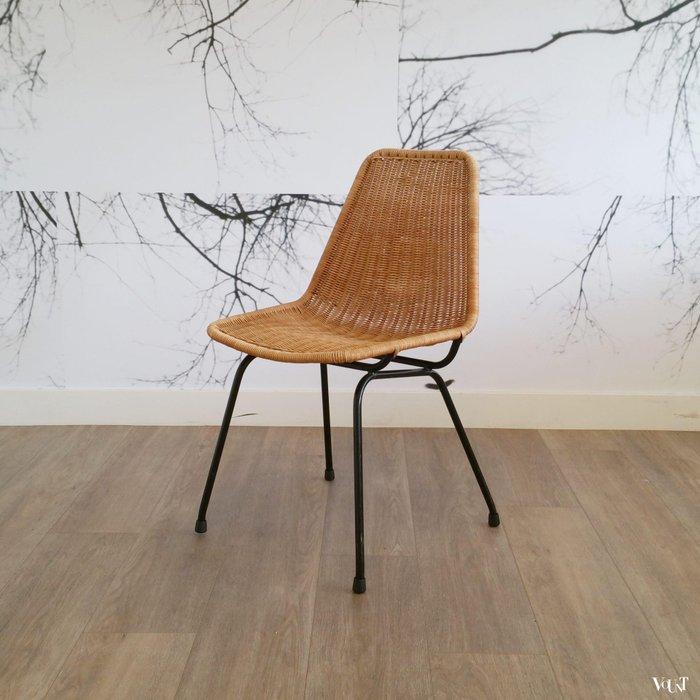 Dirk van Sliedregt - Stoel - Rattan, Metaal, Antiek en Kunst, Antiek | Meubels | Stoelen en Banken