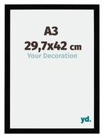 Fotolijst A3 - 29,7x42 cm - Zwart Hoogglans - MDF - Mura, Huis en Inrichting, Woonaccessoires | Lijsten, Verzenden, Nieuw