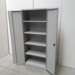 Stalen 2-deurs kast grijs - 180x80x38 cm, Ophalen of Verzenden, Nieuw
