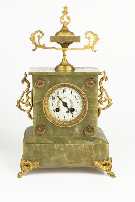 Klok en garnituur set (3) - Antiek Onyx - 1900-1910, Antiek en Kunst, Antiek | Klokken